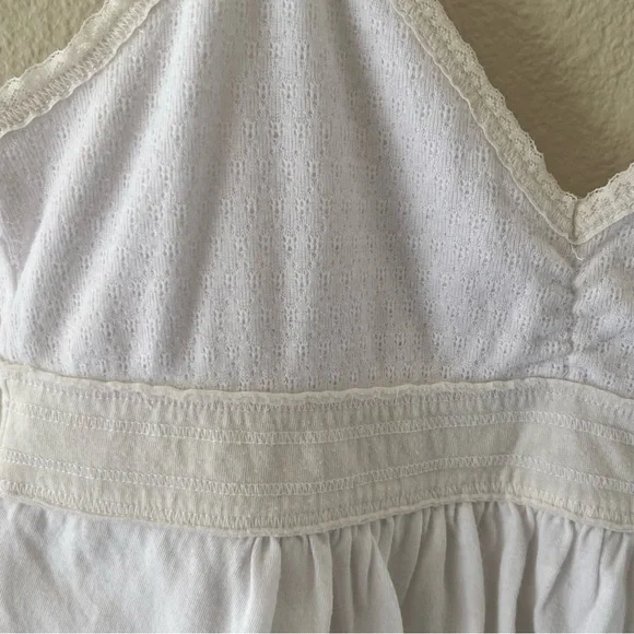 Hollister y2k white/cream cotton tank SZ MD - Picture 3 of 8